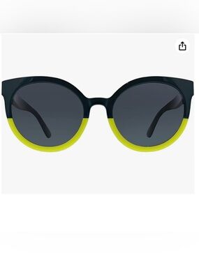 Peepers by PeeperSpecs - Montauk Cat Eye Reading Sunglasses, Teal/Lime, 56 mm